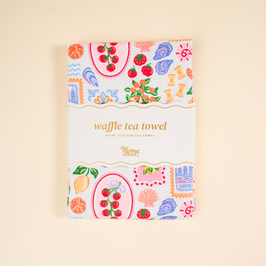 Italian Summer Waffle Tea Towel - Freshie & Zero Studio Shop