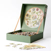 500-piece Round Jigsaw Puzzle - Flower Clock - Freshie & Zero Studio Shop