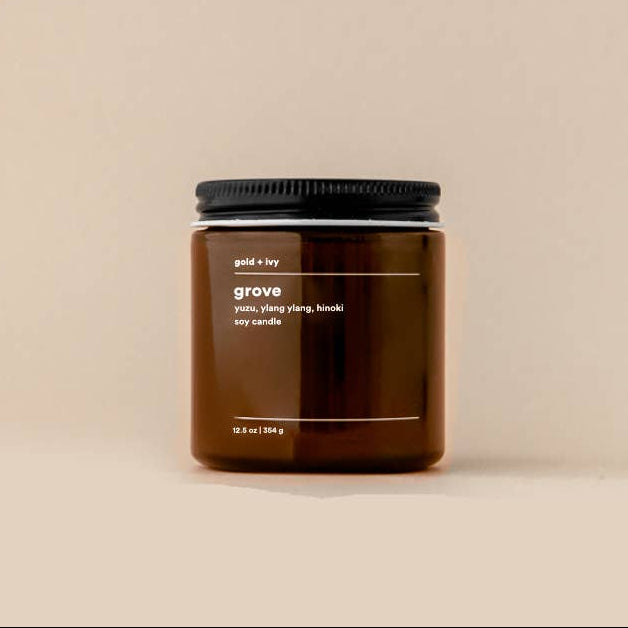 Grove soy candle - yuzu, ylang ylang, hinoki - Freshie & Zero Studio Shop