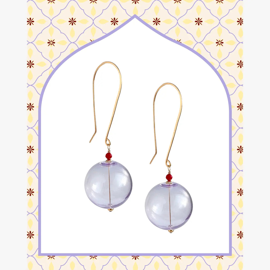 Atlas Orb Earrings - lilac - Freshie & Zero Studio Shop