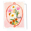 Oval Flower Thank You Card - Freshie & Zero Studio Shop