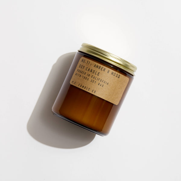 P.F. Candle Co. Soy Candle: Amber & Moss - Freshie & Zero Studio Shop