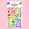 Eat the Rainbow Sheet Set Iron-On Art - Freshie & Zero Studio Shop