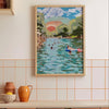 Austin Texas Art Barton Springs Print: 8×10 - Freshie & Zero Studio Shop