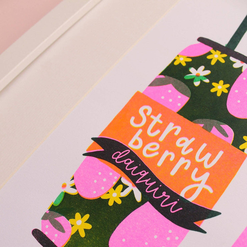 Cocktail Tins Risograph Print - Freshie & Zero Studio Shop