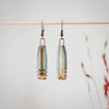 Turquoise Long Line Designed Earrings - Freshie & Zero Studio Shop