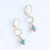 lagoon blue gemstone drop earrings - Freshie & Zero Studio Shop