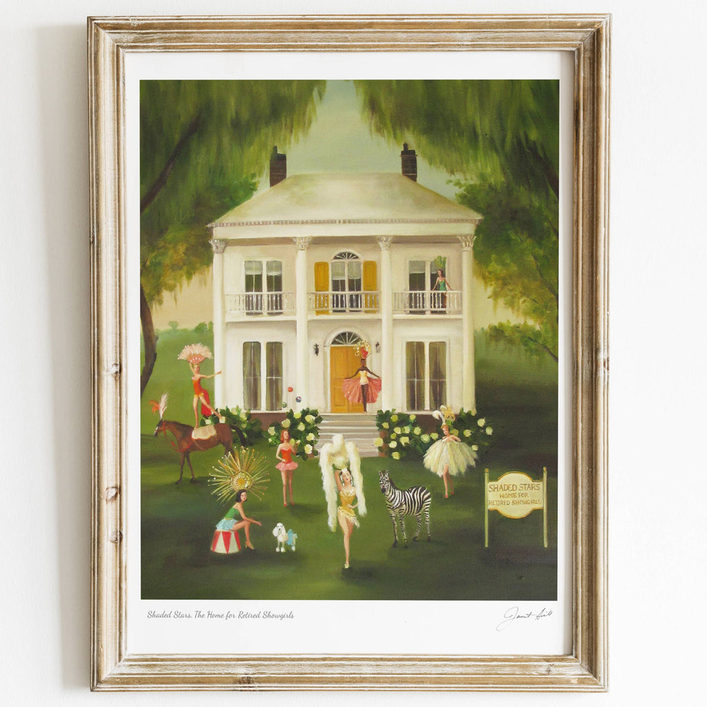 Janet Hill Art Print: Shaded Stars, The Home For Retired Showgirls 8.5"x11" - Freshie & Zero Studio Shop