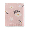 Organic Cotton Baby Blanket - Pink Daisy Floral - Freshie & Zero Studio Shop
