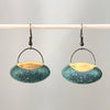 Patina Green Oval Clay Earrings - Freshie & Zero Studio Shop