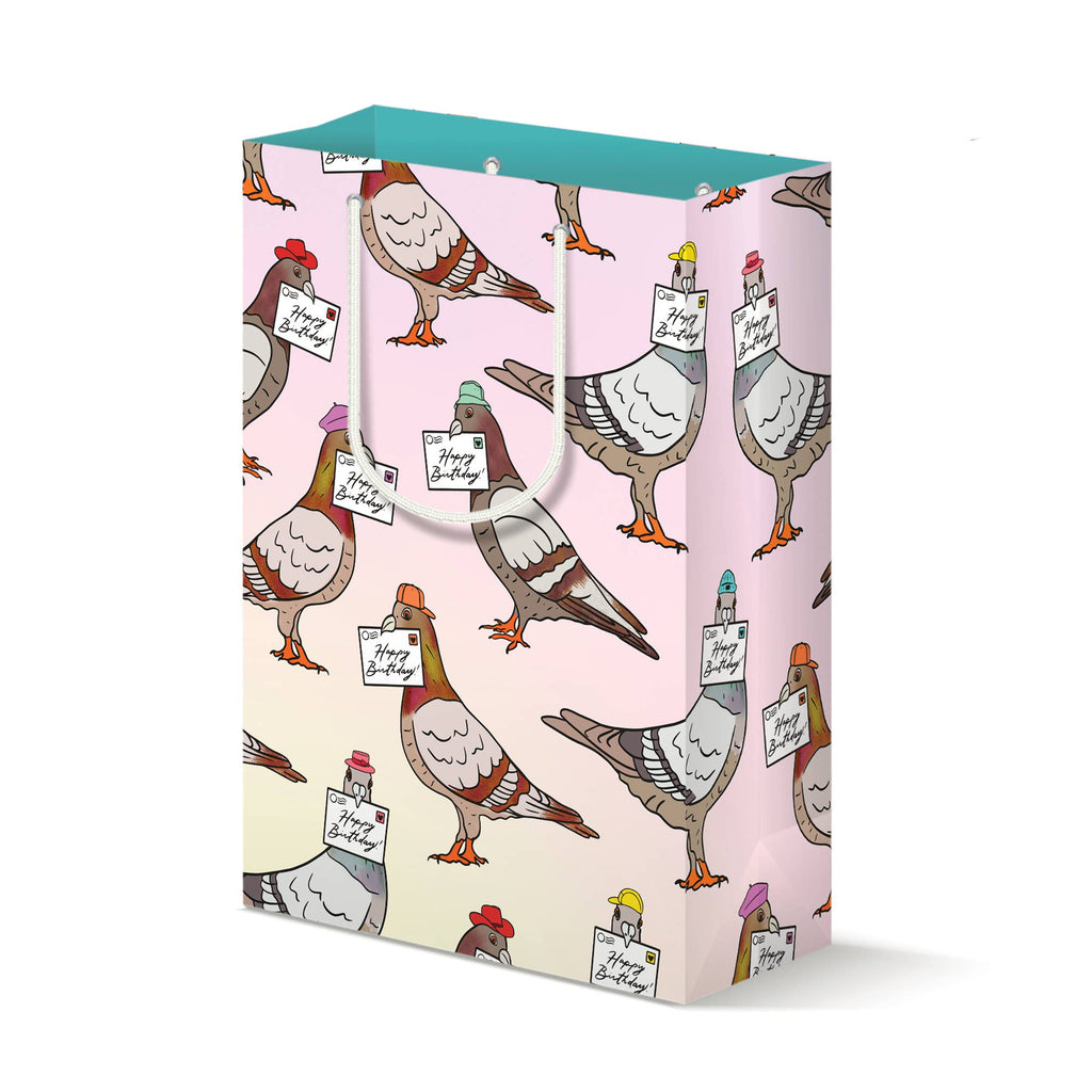 Pigeons in Hats Birthday Gift Bag - Freshie & Zero Studio Shop