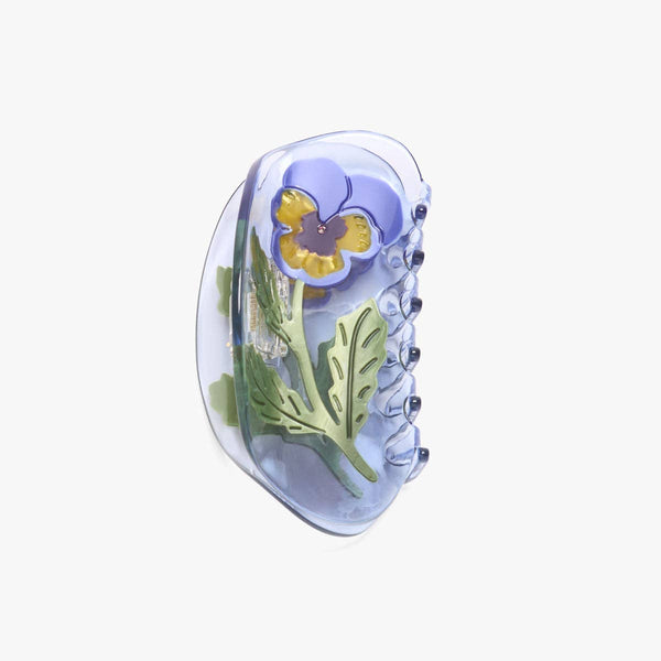 Viola Hair Claw - Violet Pansy Wildflower Purple Hair Clip - Freshie & Zero Studio Shop