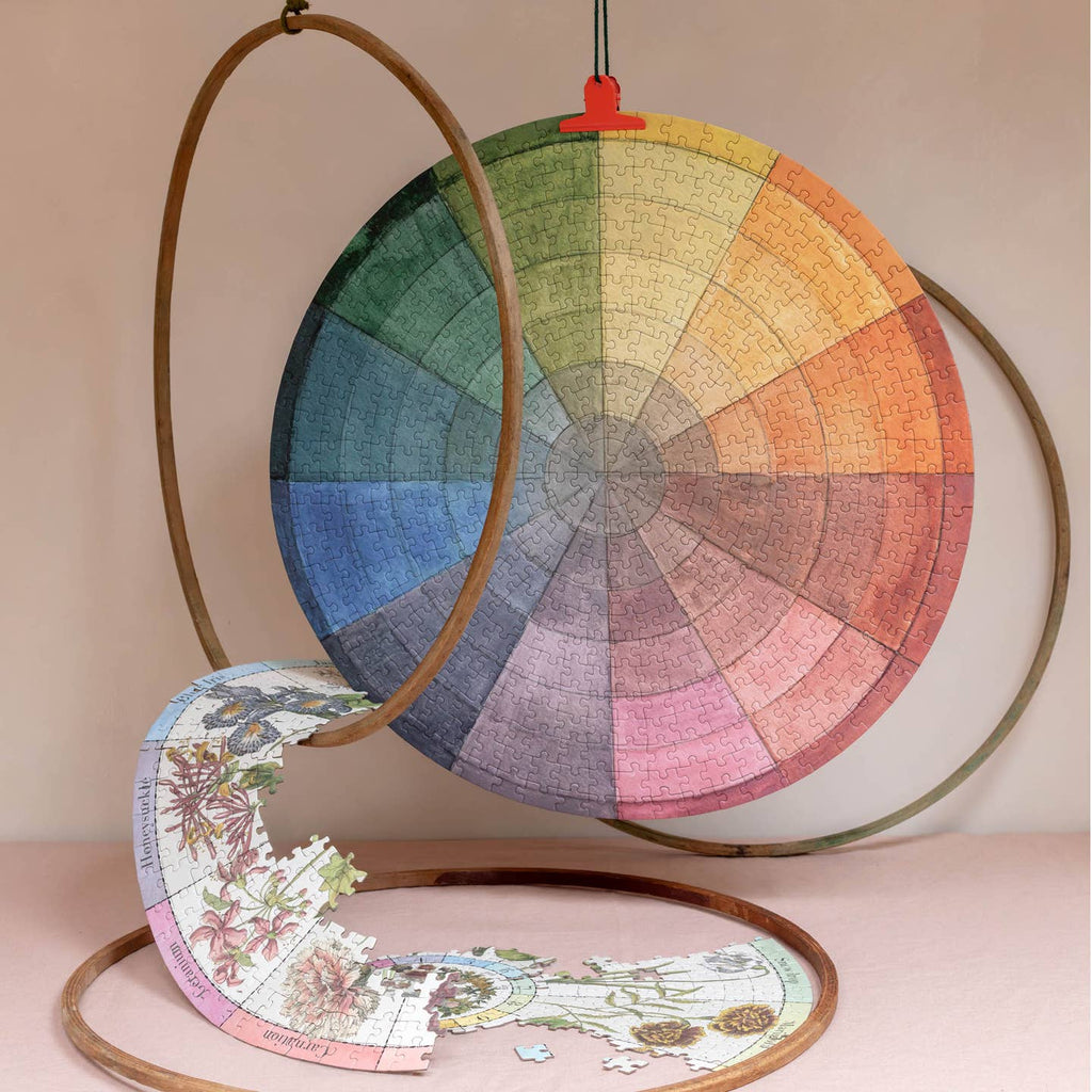 500-piece Round Jigsaw Puzzle - Colour Wheel - Freshie & Zero Studio Shop