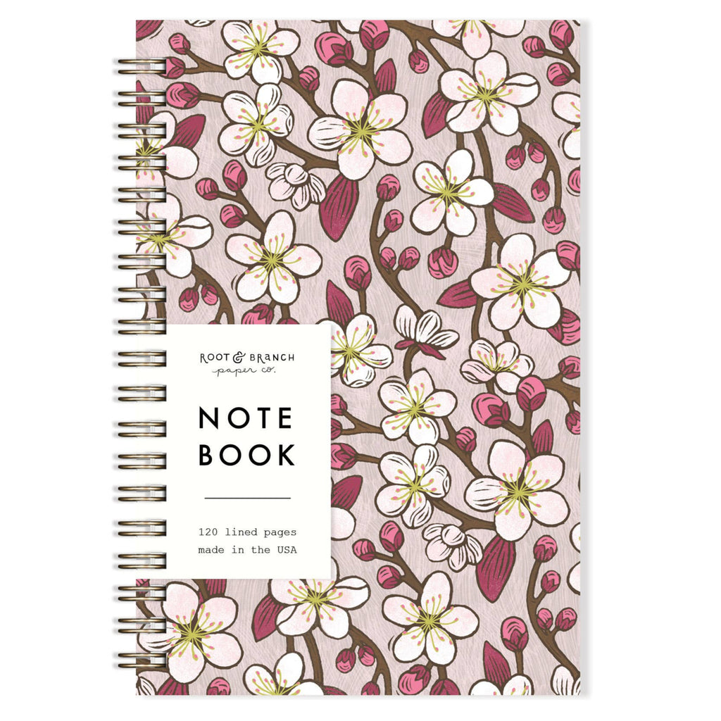 Cherry Blossom Spiral Bound Notebook - Freshie & Zero Studio Shop