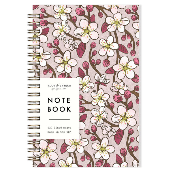 Cherry Blossom Spiral Bound Notebook - Freshie & Zero Studio Shop