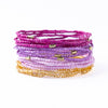 Chelsea Luxe Purple Beaded Bracelet Stack of 18 - Freshie & Zero Studio Shop