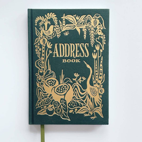 Crane Address Book (Green) by Idlewild - Freshie & Zero Studio Shop