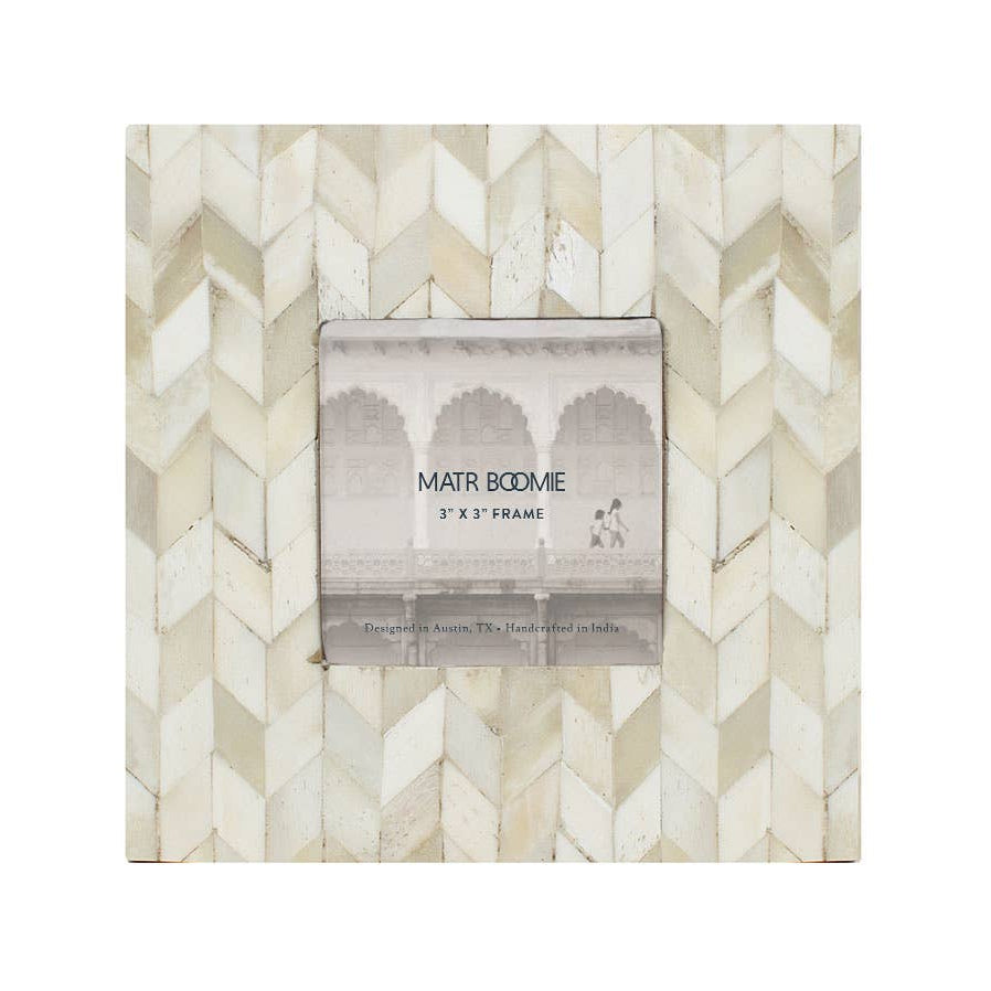 Artemis 3x3 Picture Frame - Handcrafted Bone - Freshie & Zero Studio Shop