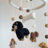 Felt Baby Mobile - Dachshund Dog - Freshie & Zero Studio Shop
