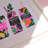 Cocktail Tins Risograph Print - Freshie & Zero Studio Shop