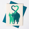 Love Cats - Risograph Card - Freshie & Zero Studio Shop