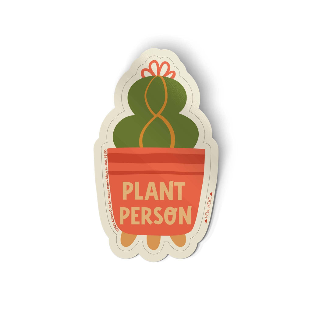 Plant Person Cactus Sticker - Freshie & Zero Studio Shop