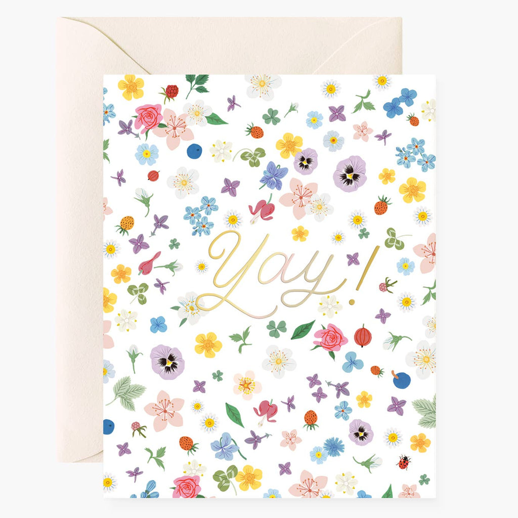 YAY Floral Confetti | greeting card - Freshie & Zero Studio Shop