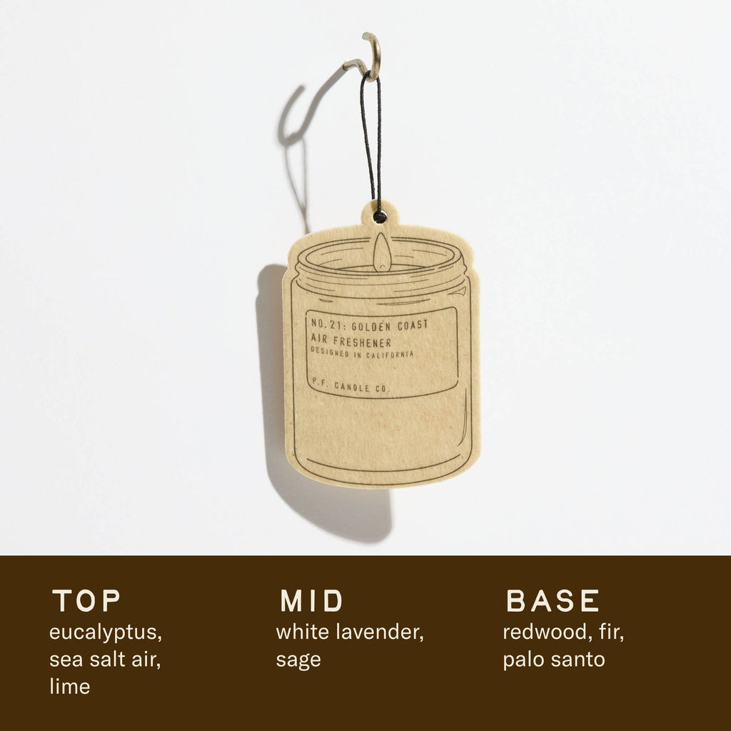 P.F. Candle Co. Air Freshener 2 Pack: Golden Coast - Freshie & Zero Studio Shop