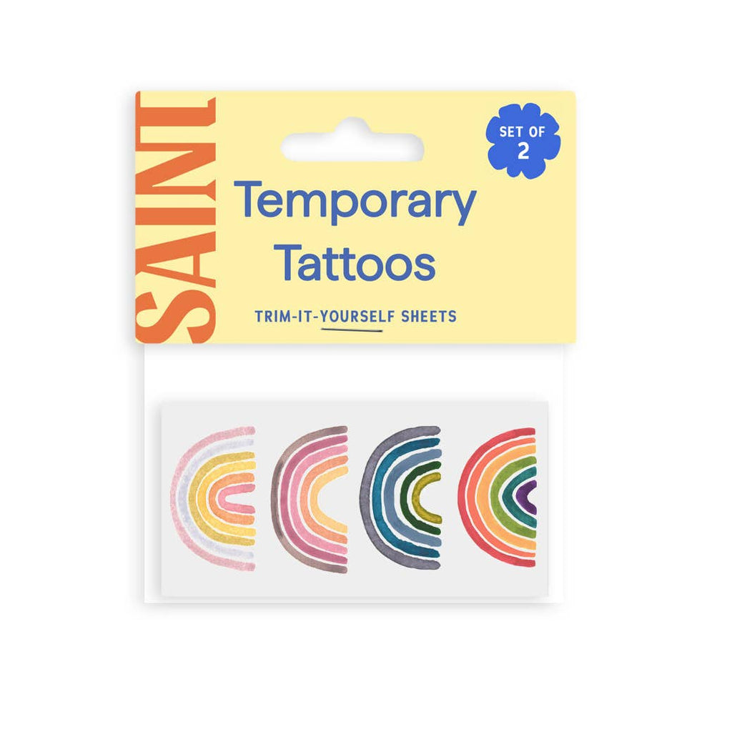 Rainbows Temporary Tattoos: Yellow - Freshie & Zero Studio Shop