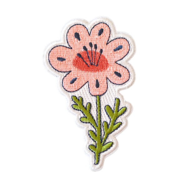 Iron-On Patch: Pink Flower - Freshie & Zero Studio Shop
