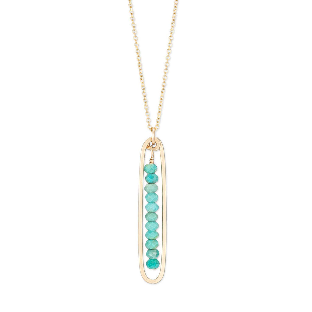 lyric necklace with turquoise - Freshie & Zero Studio Shop