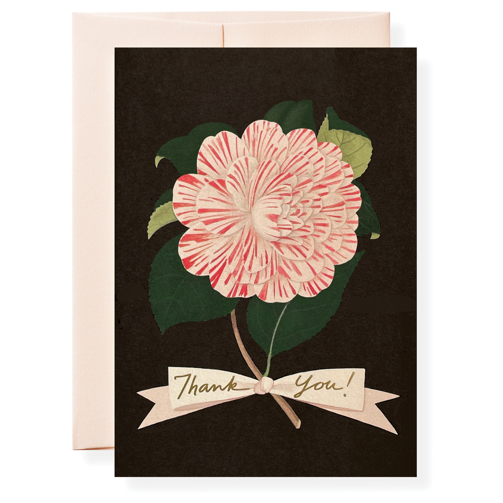 Camellia Thank You Greeting Card - Freshie & Zero Studio Shop