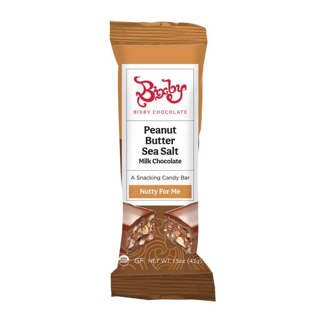 Peanut Butter Sea Salt Milk Chocolate Nutty for Me Bixby Bar - Freshie & Zero Studio Shop