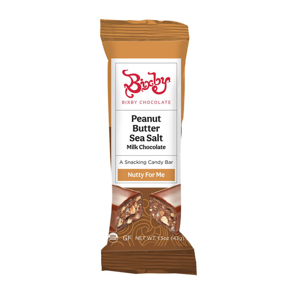 Peanut Butter Sea Salt Milk Chocolate Nutty for Me Bixby Bar - Freshie & Zero Studio Shop