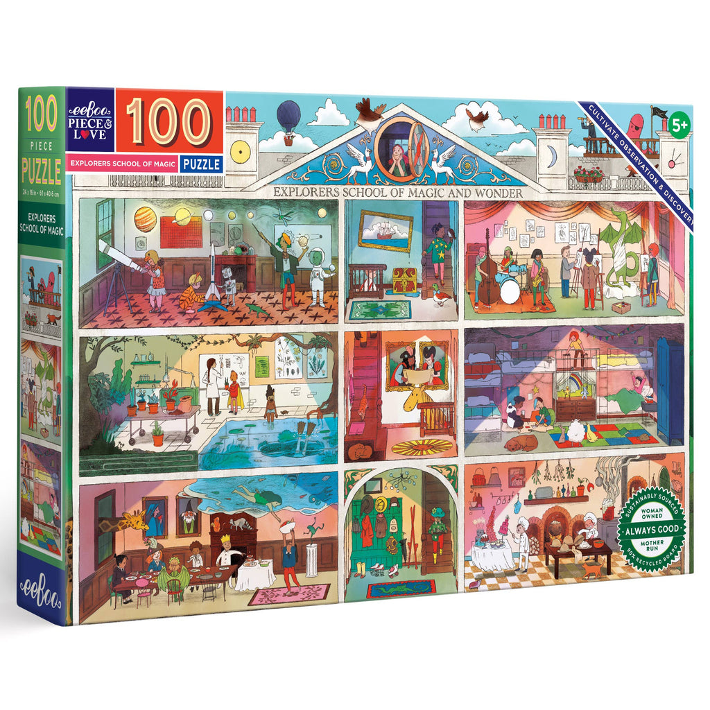 Explorers School of Magic 100 Piece Puzzle - Freshie & Zero Studio Shop