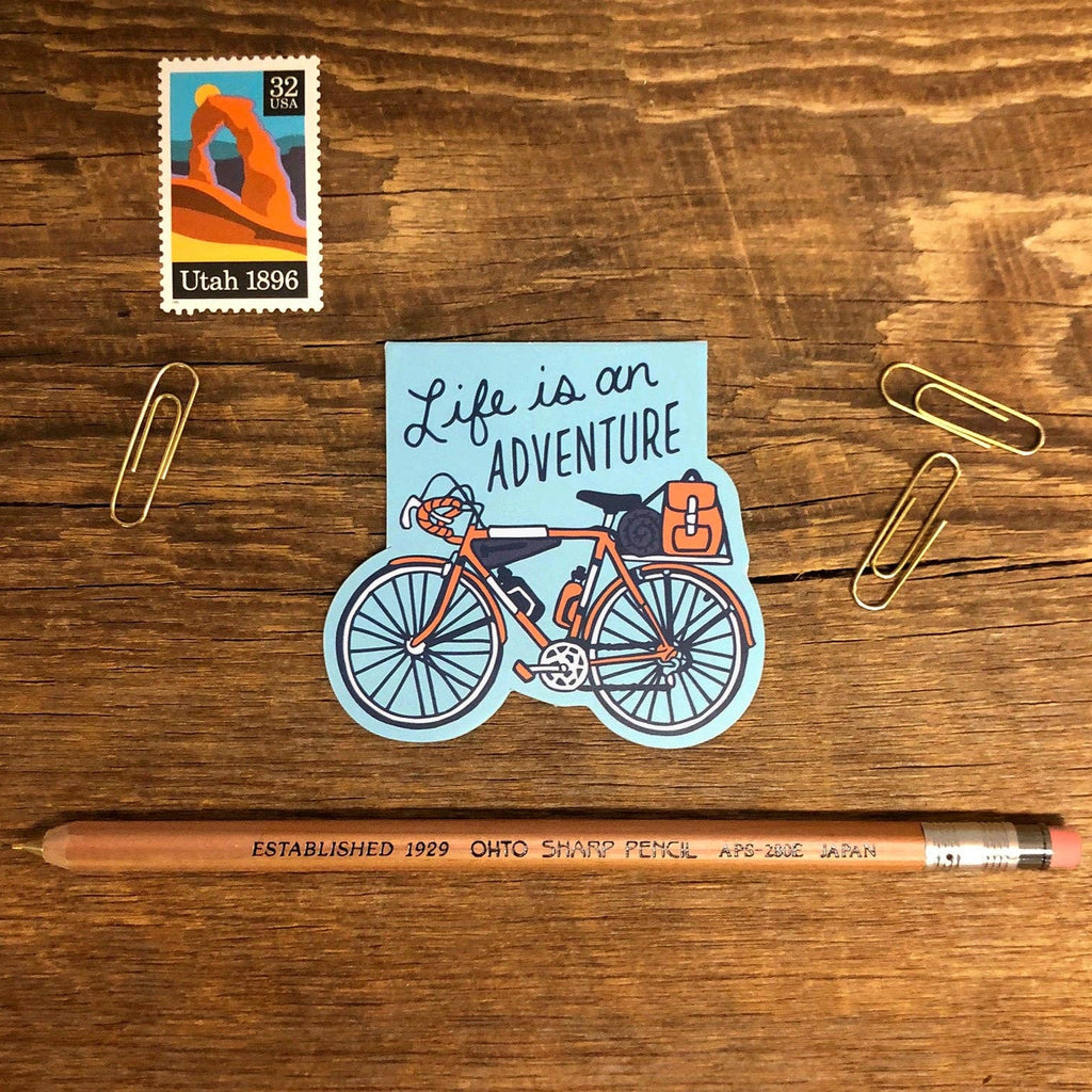 Adventure Bicycle Magnetic Bookmark - Freshie & Zero Studio Shop