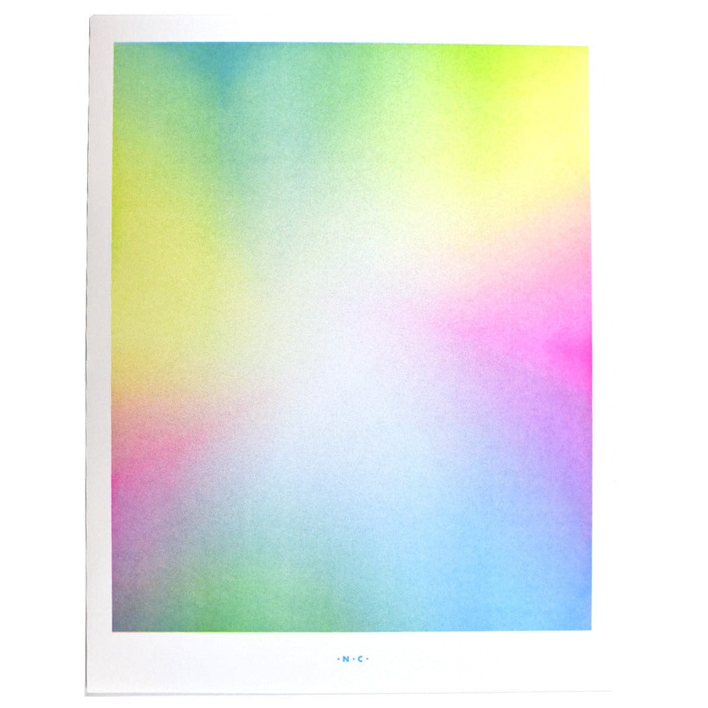 Risograph Art Print - Lime Aura 11x14 - Freshie & Zero Studio Shop