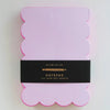 Scalloped Shaped Notepad | Lilac + Hot Pink Edge - Freshie & Zero Studio Shop