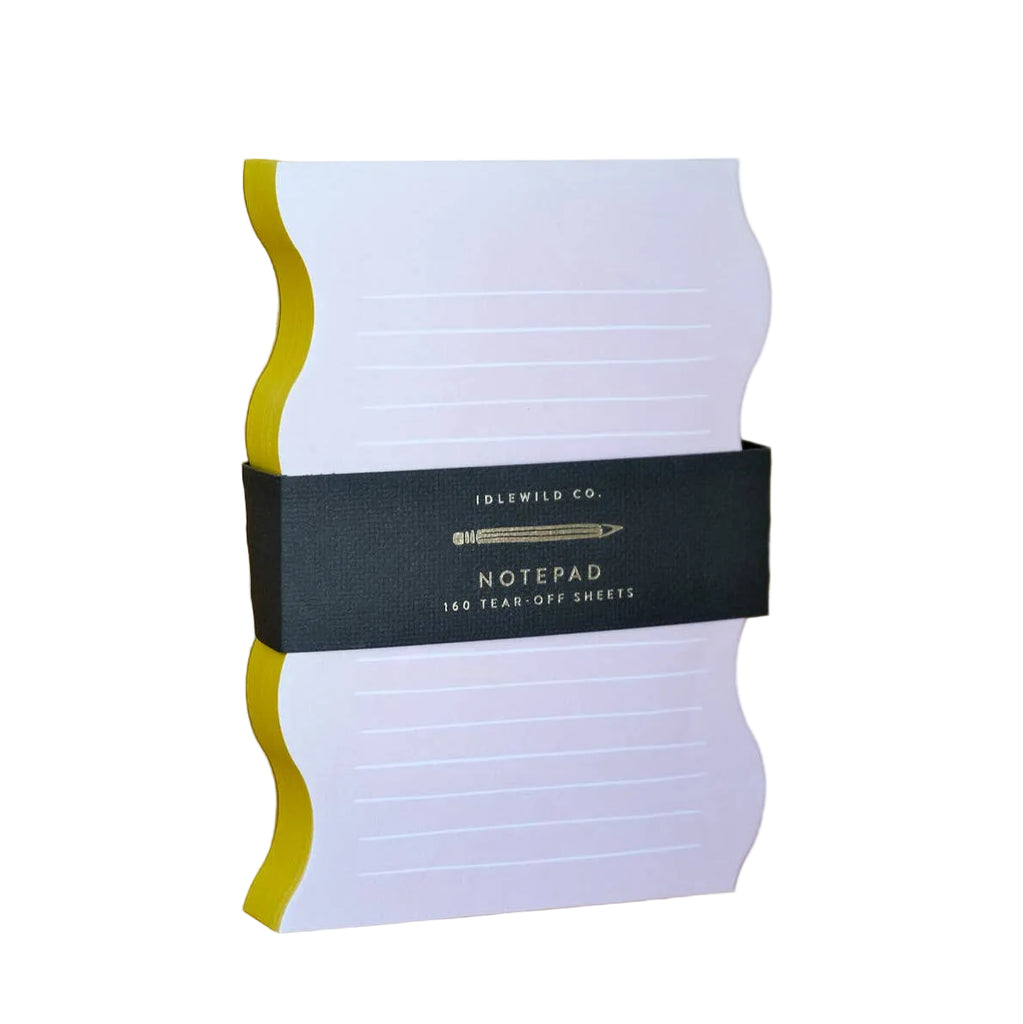 Wavy Shaped Notepad | Pink + Yellow Edge - Freshie & Zero Studio Shop