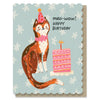 Meo-Wow Cute Cat Birthday Cat Card - Freshie & Zero Studio Shop