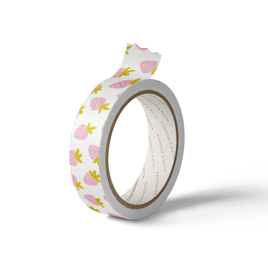 Pink Strawberries Washi Tape - Freshie & Zero Studio Shop