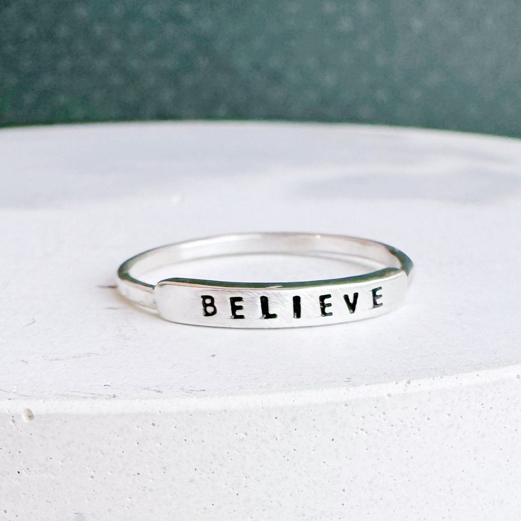 BELIEVE Handmade Ring by Christina Kober - Freshie & Zero Studio Shop