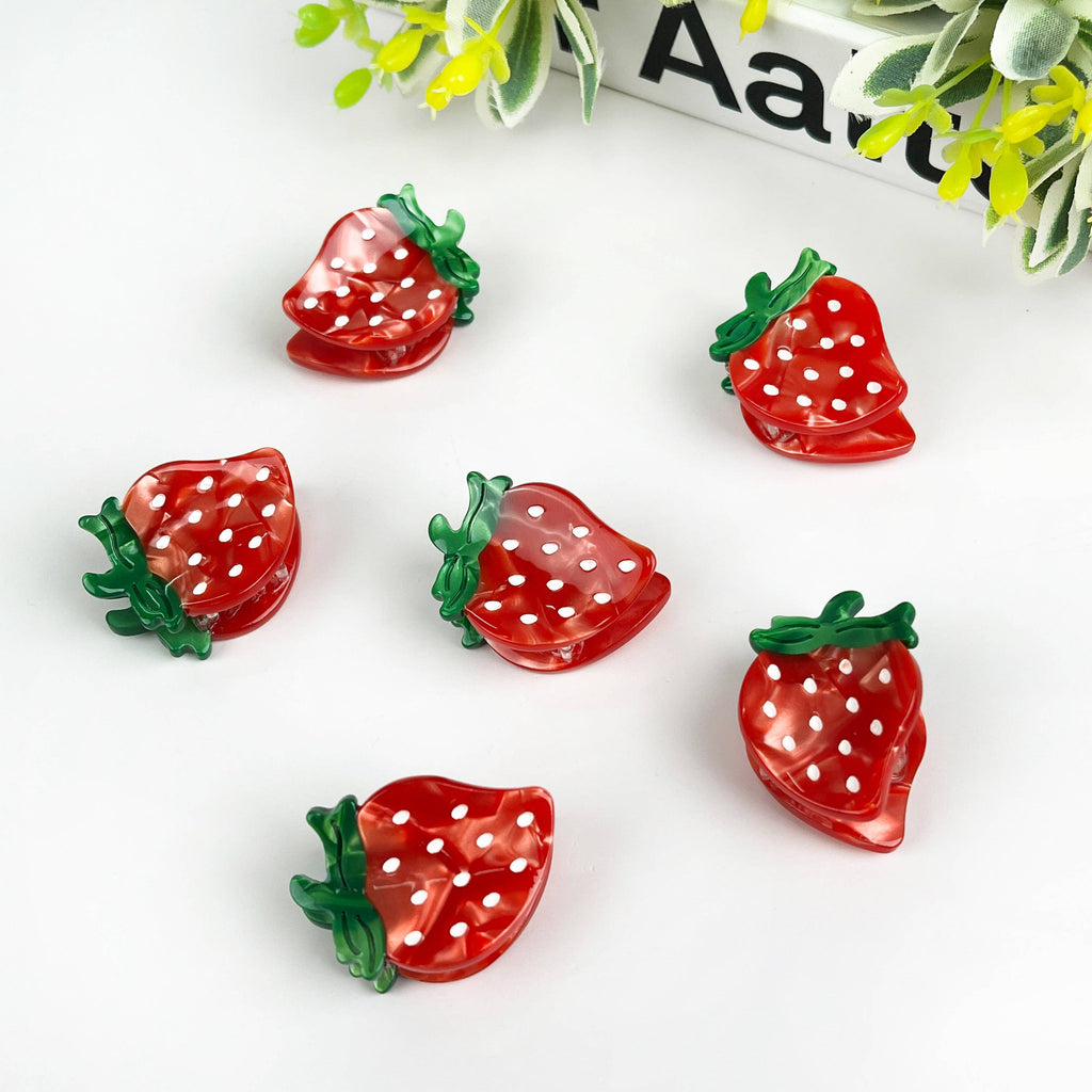 Strawberry Mini Hair Clip Set of 2 - Freshie & Zero Studio Shop