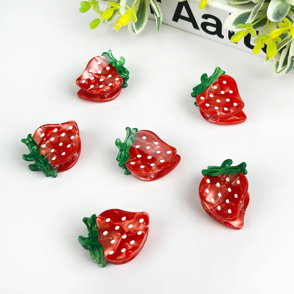 Strawberry Mini Hair Clip Set of 2 - Freshie & Zero Studio Shop