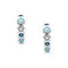 You're a Gem Blue Crystals Huggie Hoop Earrings - Freshie & Zero Studio Shop