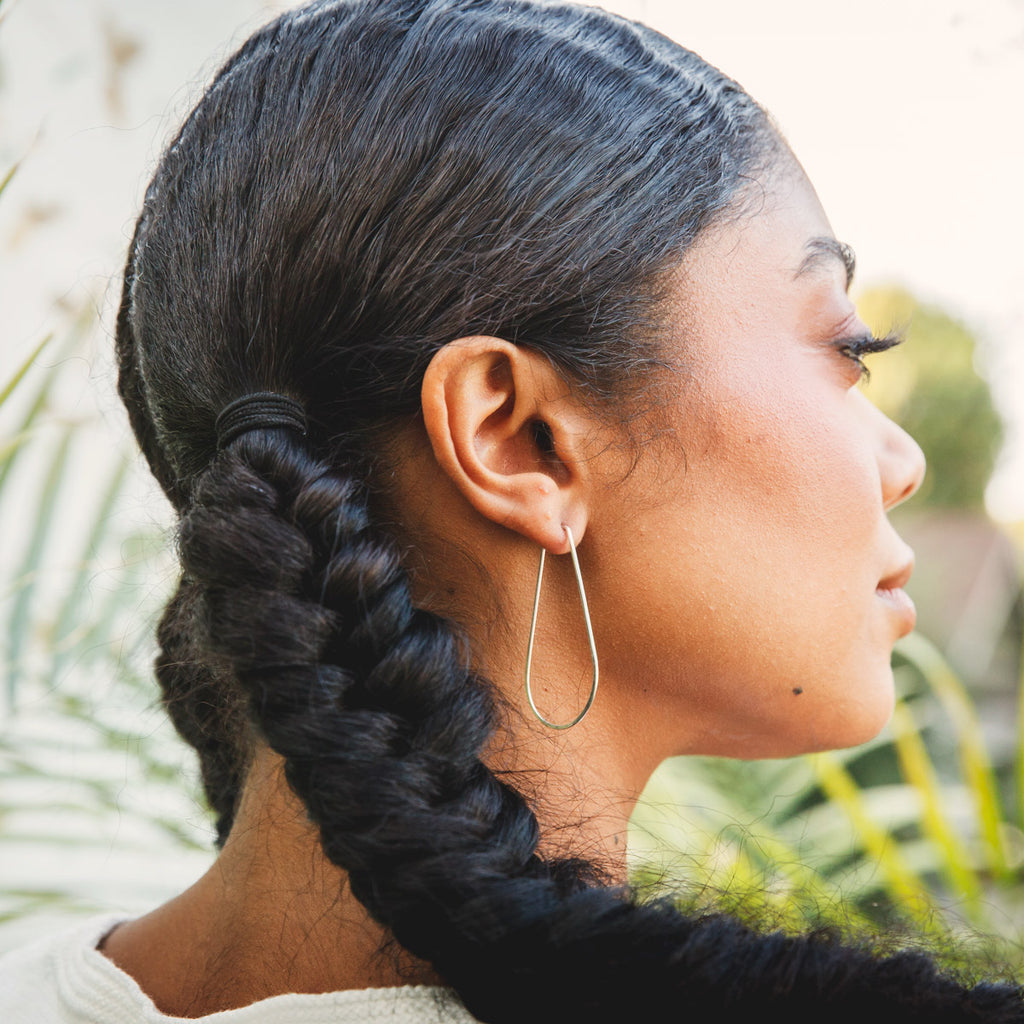 Minimal Hoop - Boho Teardrop - Freshie & Zero Studio Shop