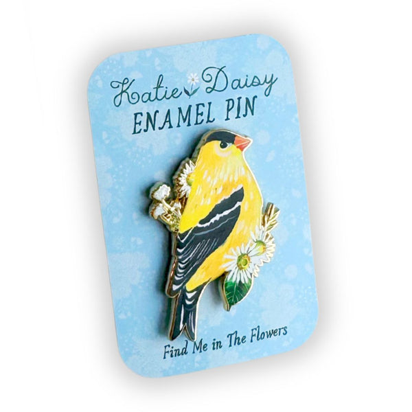 Goldfinch Enamel Pin - Freshie & Zero Studio Shop