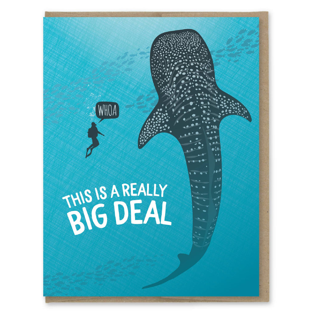 This is a Really Big Deal Whale Greeting Card - Freshie & Zero Studio Shop
