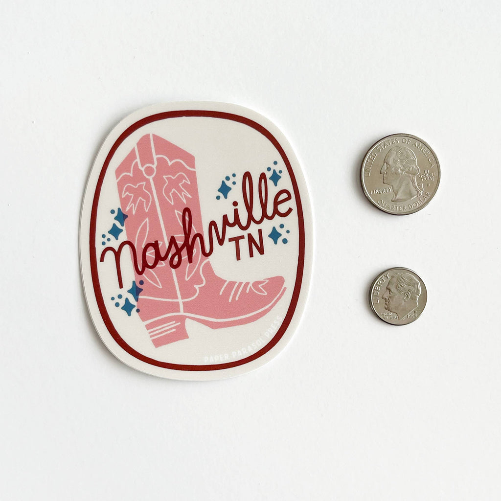 Nashville Cowboy Boot Sticker - Freshie & Zero Studio Shop
