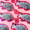 Glitter Opossom Sticker - Katie Daisy - Freshie & Zero Studio Shop